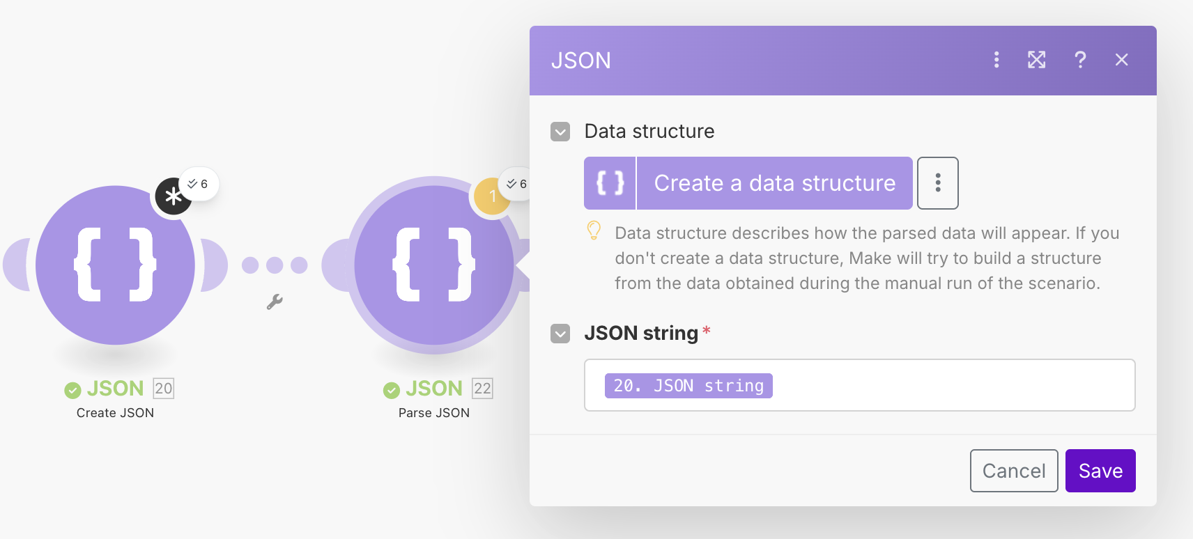Parsing our JSON back into an object.