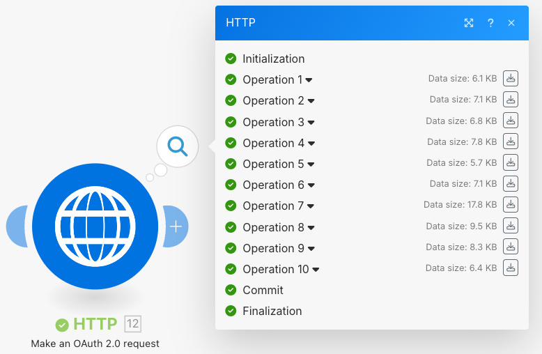 The results of fetching all of the comments