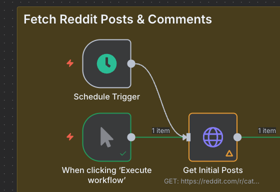 Attaching another trigger, this time on a schedule