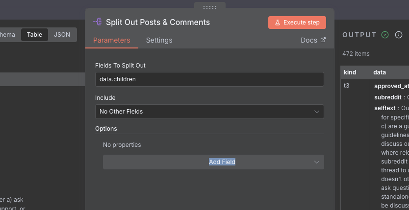 Pulling out the posts and comments
