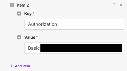 Adding the authorization header