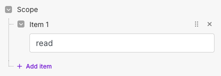 Adding the read scope