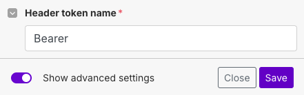 Click the slider to reveal more options