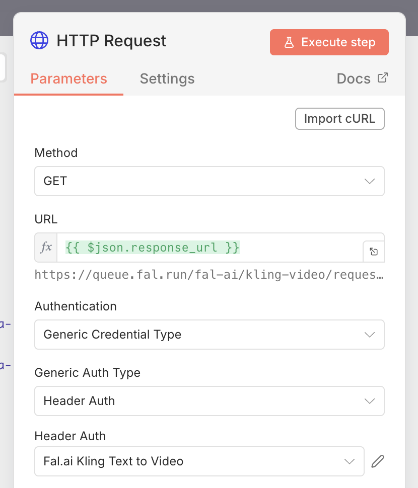 Setting up the final HTTP Request node