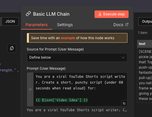 Configuring the LLM node